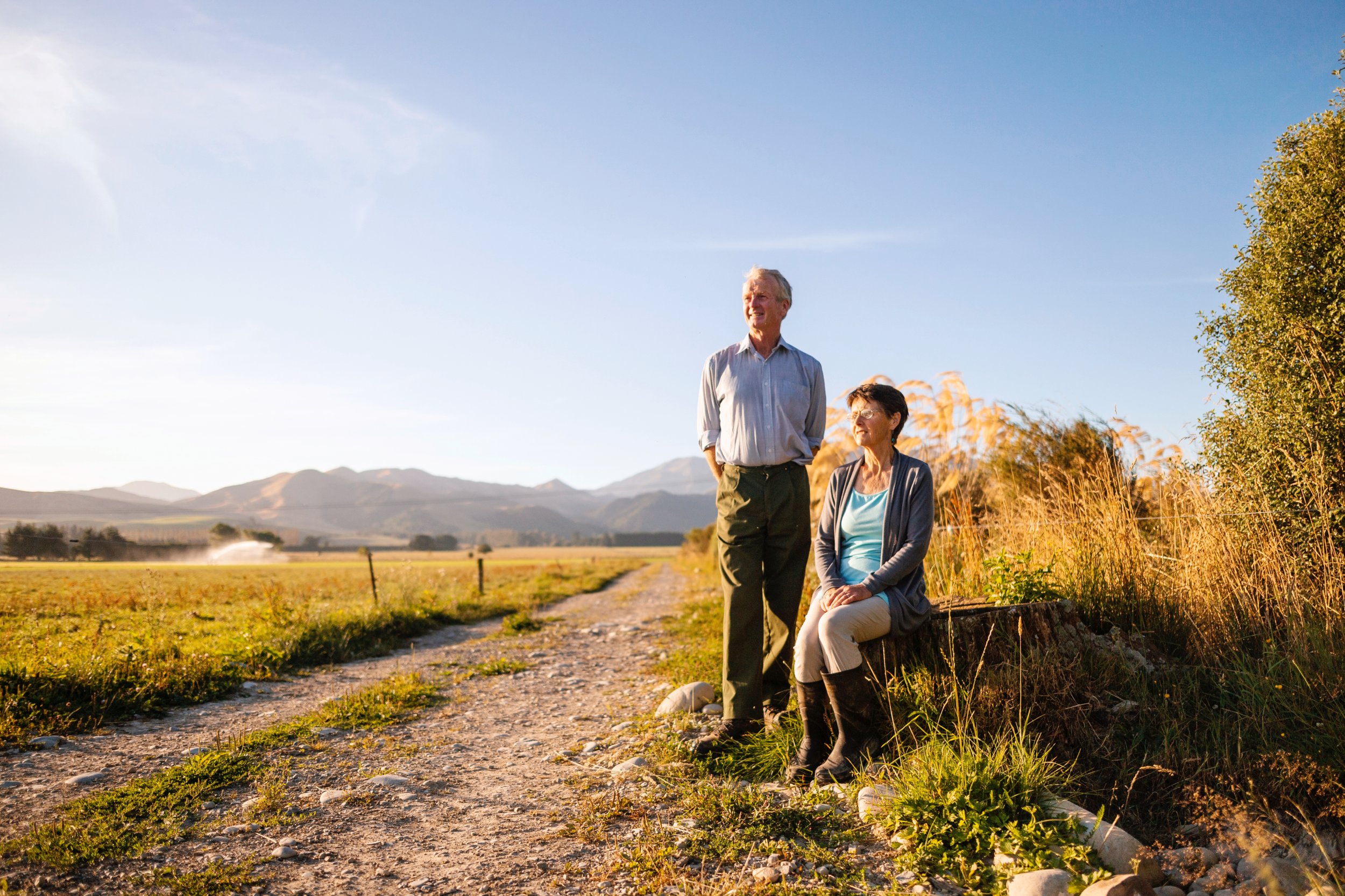 Bryan and Jackie Clearwater and Mt Peel.jpg