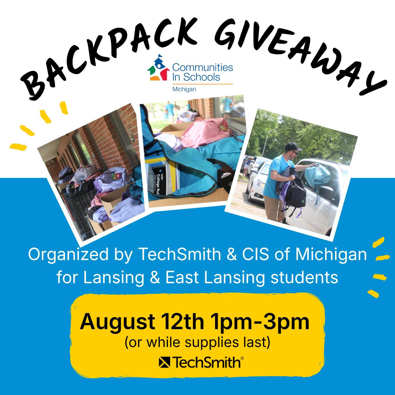 East Lansing Backpack Giveaway