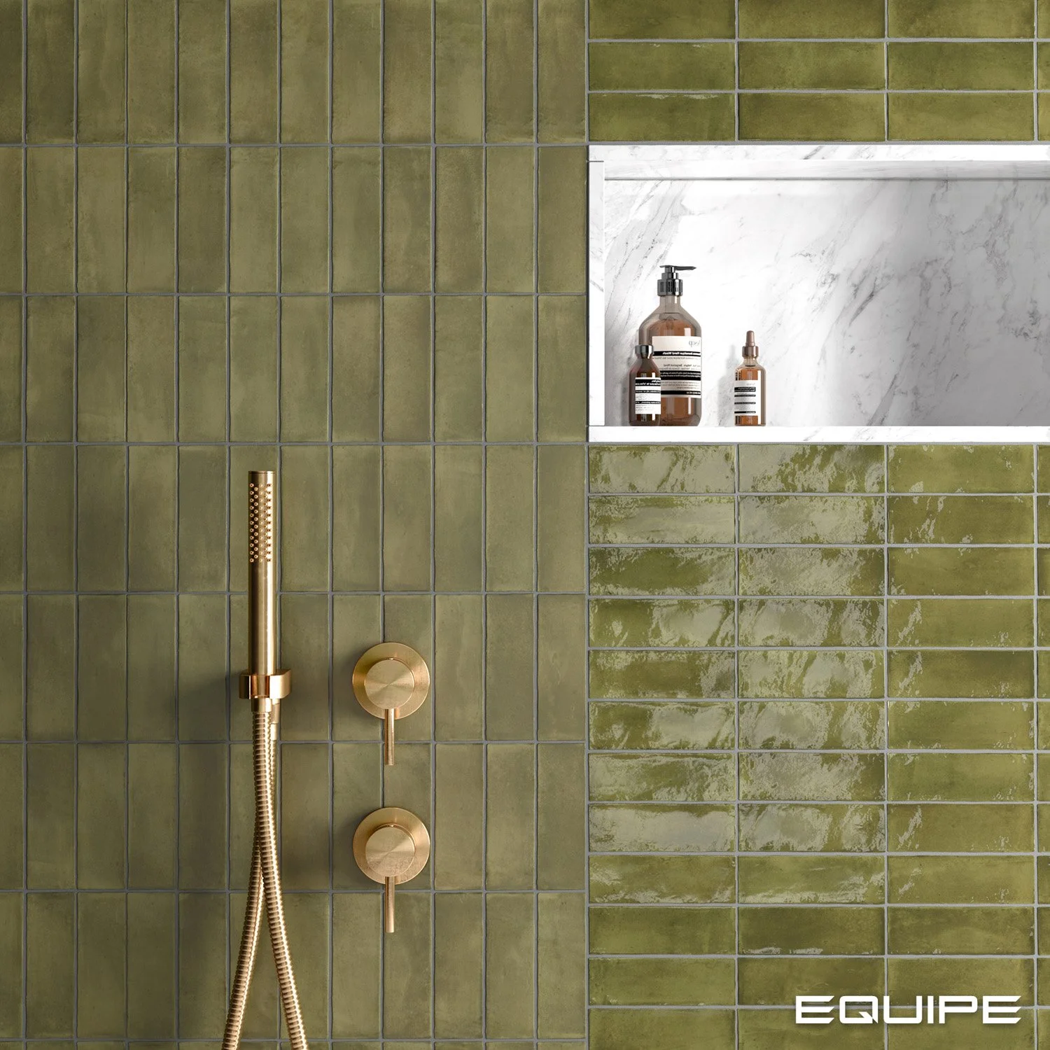 Natasha 2x6 Glossy Porcelain Tile Army