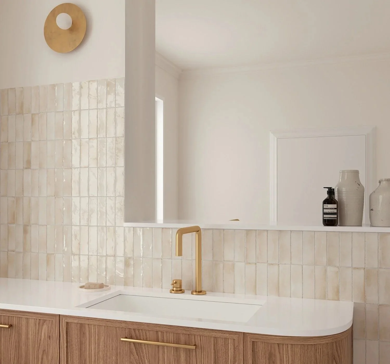 Natasha 2x6 Glossy Porcelain Tile Bone