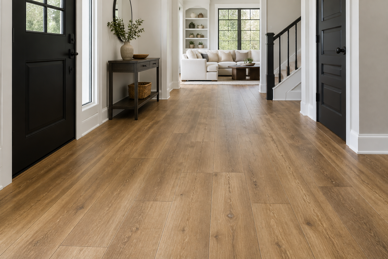 Serene Path laminate in an entry hallway