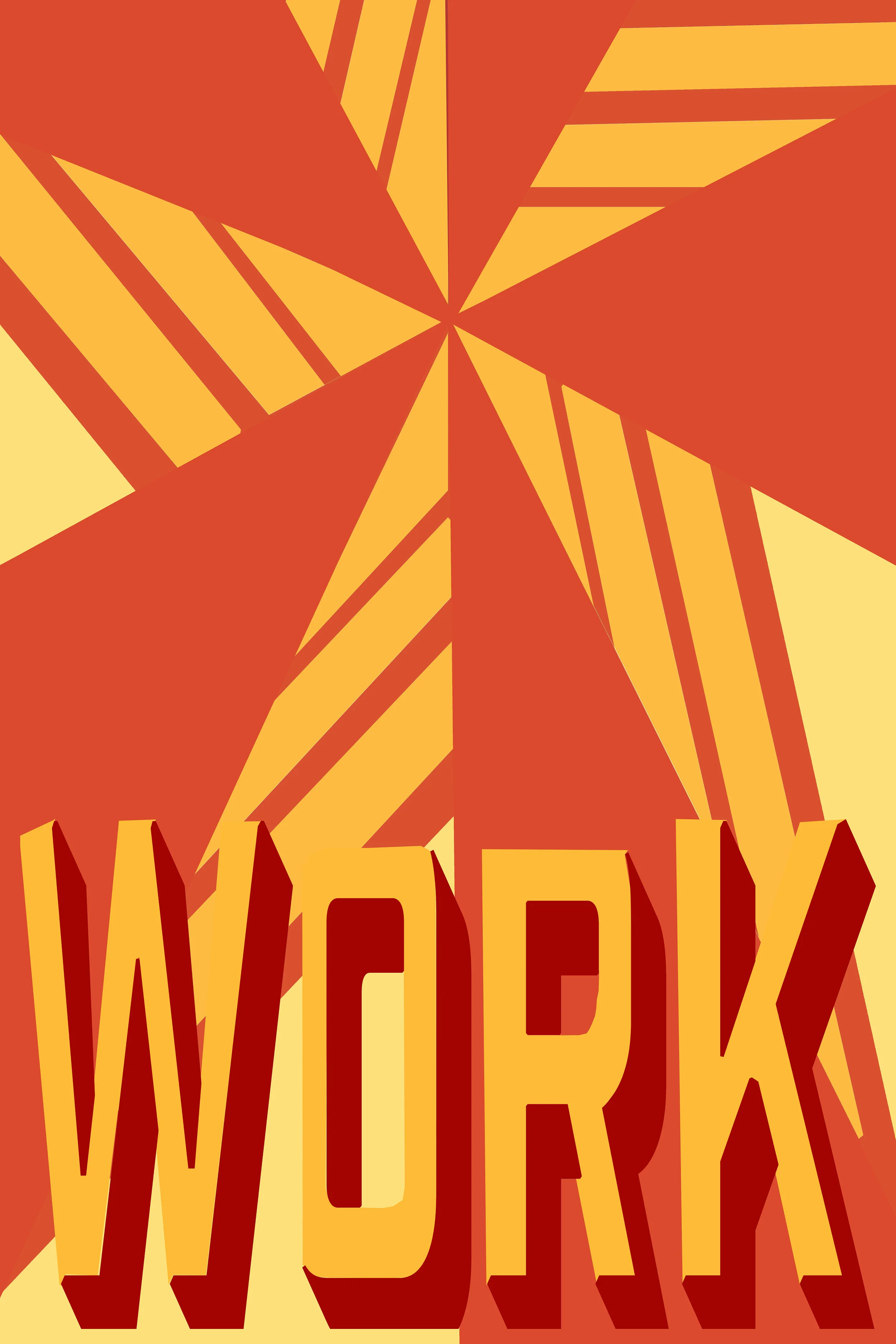 Communist Propaganda Inspired WORK Poster 