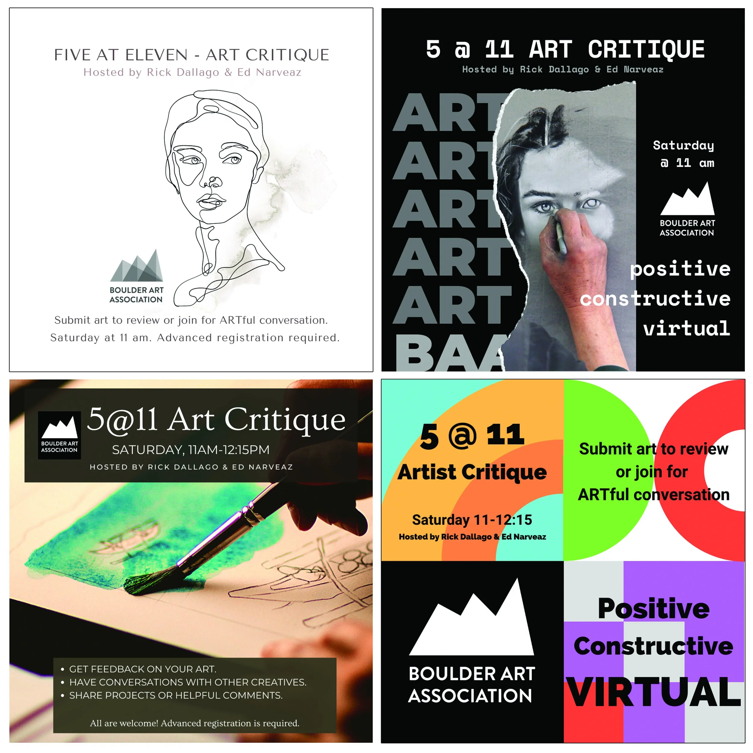 BAA Weekly Art Critique Promos