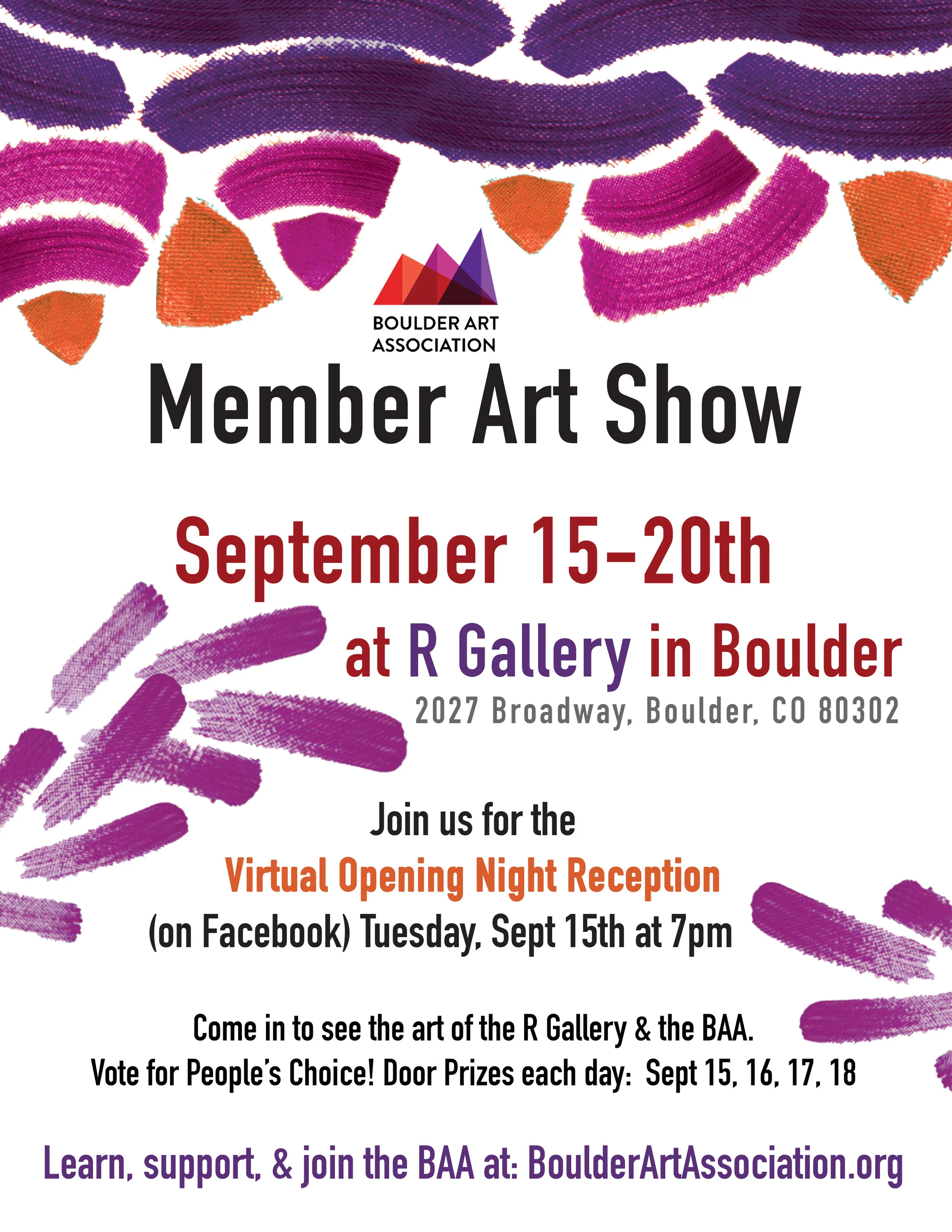 September 2020 Art Show Opening Poster