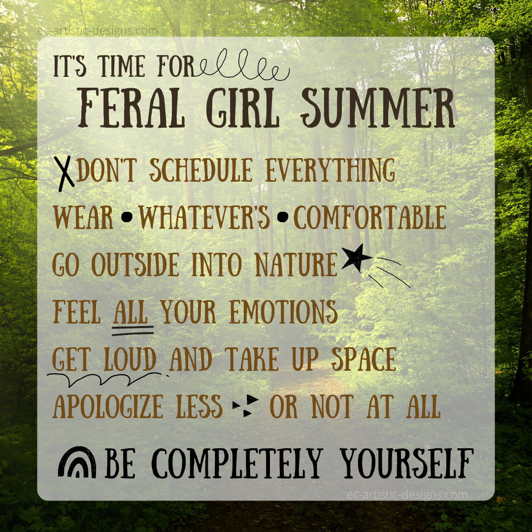 Feral Girl Summer Graphic