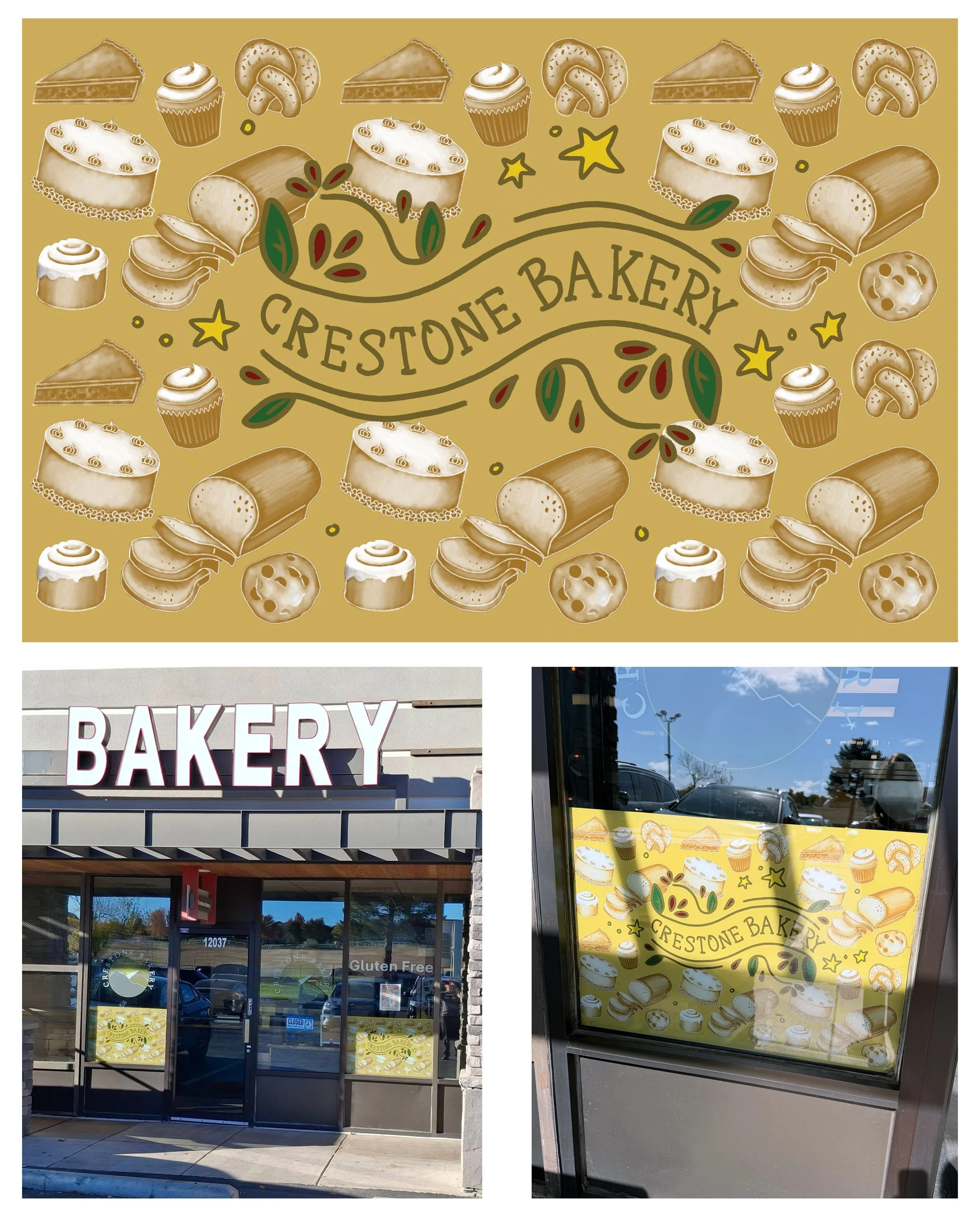 Crestone Bakery Vinyl Window Desgin