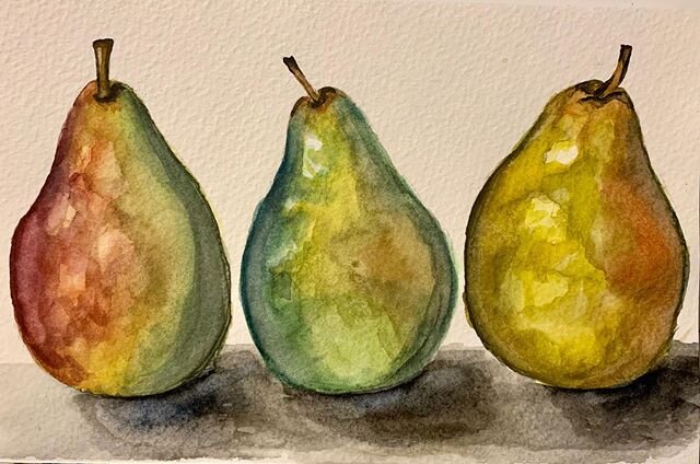 Watercolor day 4 
Pear study