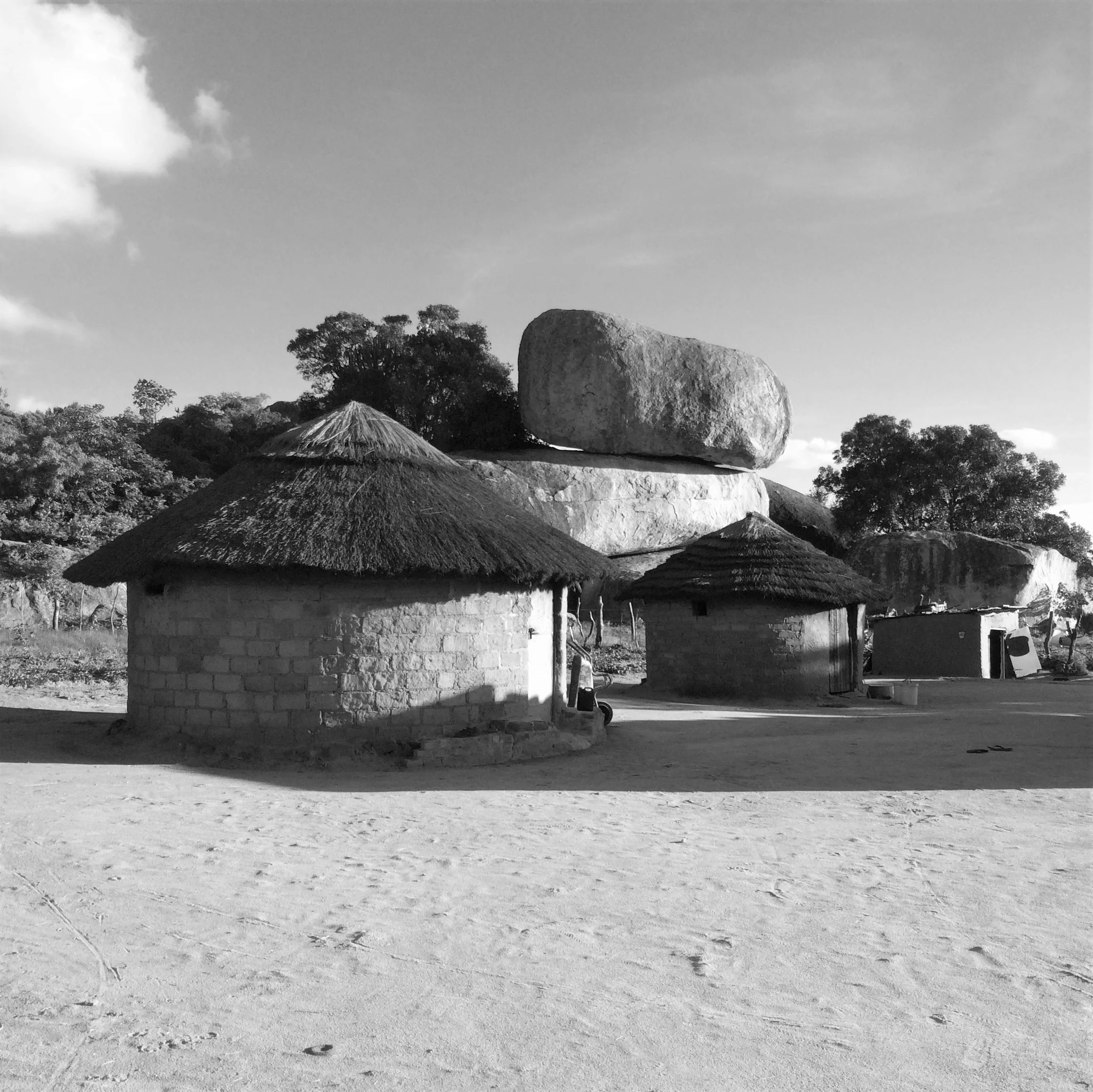  Traditional Ndebele home, Matopos. Africa Noon. 