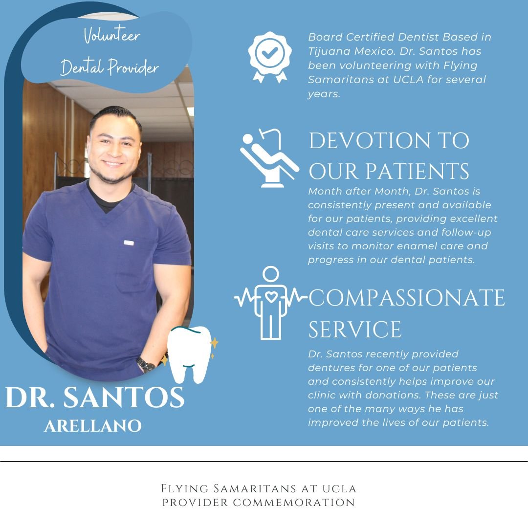 Incoming appreciation post❗️❗Dr. Santos Arellano is one of our long-standing volunteer providers who has consistently provided excellent dental care services to the patient population of Rancho Escondido and Colonia Margarita Moran. In recent occasio