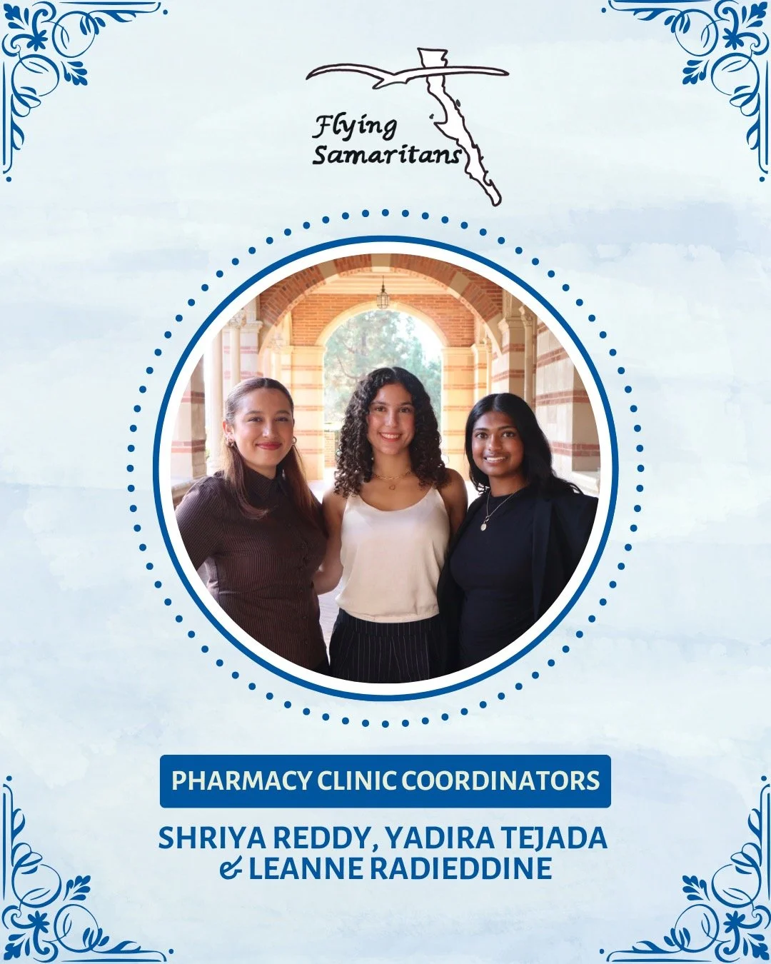 🩵 Meet Your Pharmacy Clinic Coordinators! 🩵

Say hello to our amazing Pharmacy Clinic Coordinators &mdash; Shriya, Yadira, and Leanne!✨