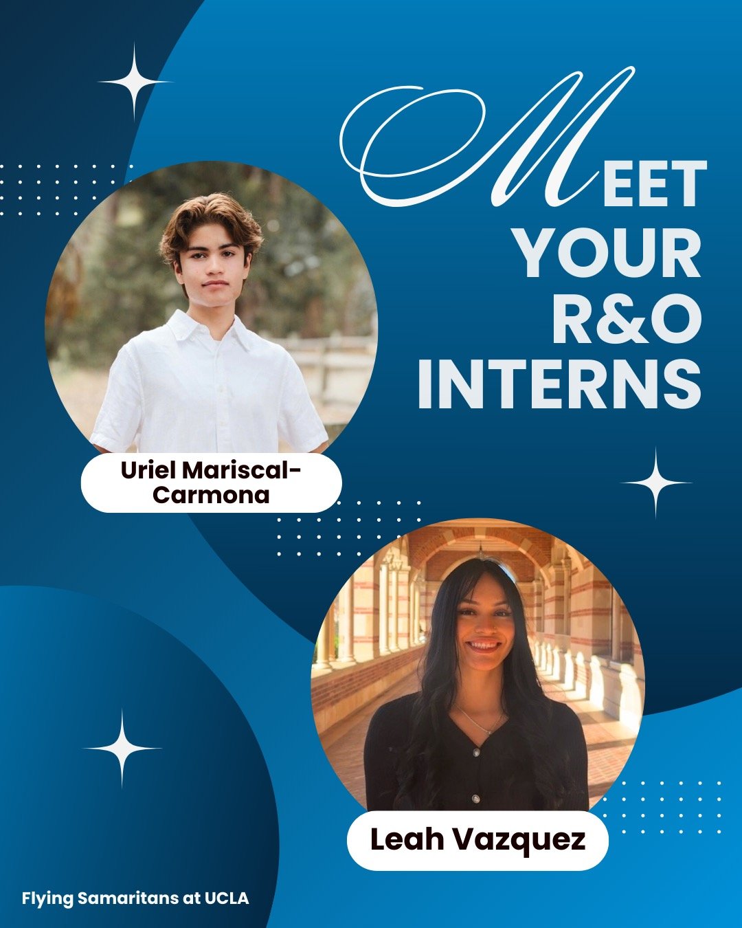 ✨ Meet your Research &amp; Outreach Interns, Uriel and Leah! ✨