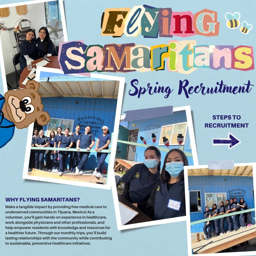 Spring Recruitment is now active!! Be sure to follow all of the steps and meet the deadlines to gain membership in Flying Samaritans. Thank you to everyone who joined the zoom! 💙💛