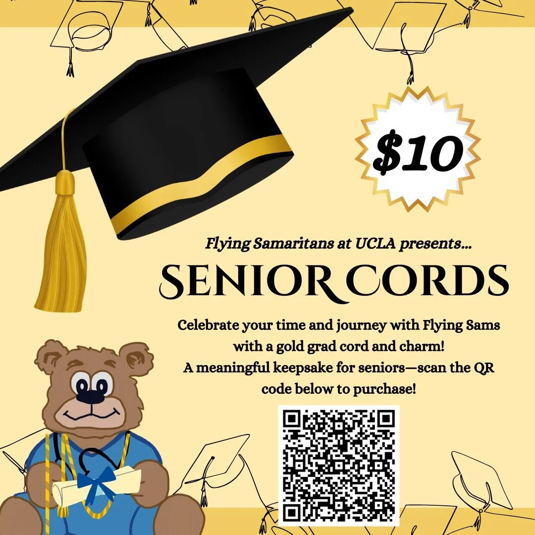 grad season is here🎓
Flying Samaritan's senior cords are officially almost SOLD OUT, we only have about 8 left!! 💙💛

if you want a cord + charm to wear at graduation, now&rsquo;s the time to get one. They&rsquo;re $10 and all proceeds help support
