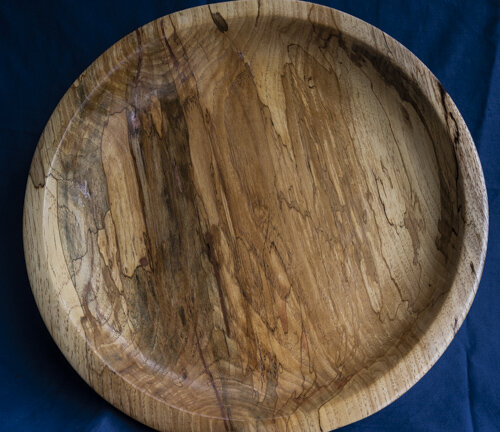  Eva Jo Wu 15 inch spalted shallow bowl 