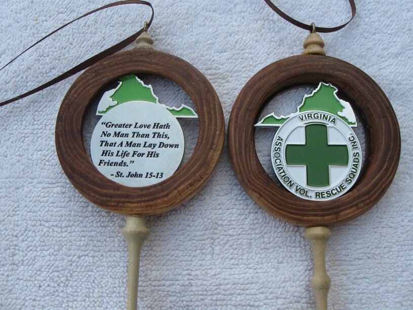  Mike Moore Virginia Association of Rescue Squads ornaments (close up) 