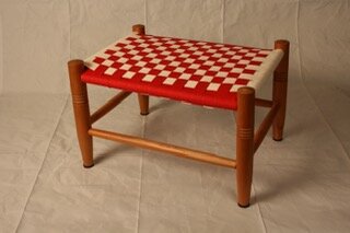  Willie Simmons Shaker-style woven stool 
