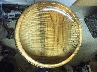  Don Riggs curly maple bowl 