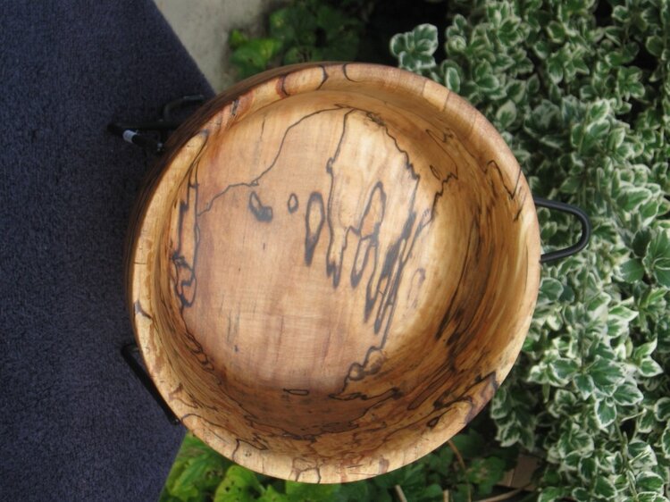  Mike Moore spalted maple bowl 7.5 inches 