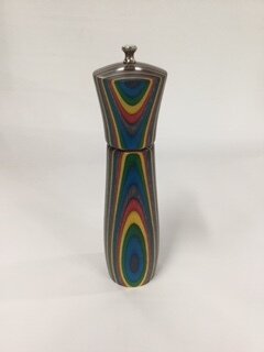  Willie SImmons-10 in colorwood pepper mill 
