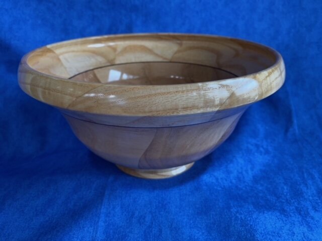  Bill Caillet ash and walnut veneer bowl 