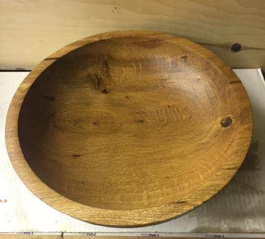  Don Riggs 12.5 oak shallow bowl 