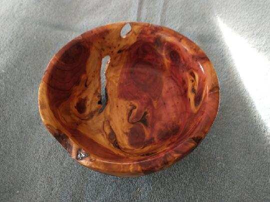  Mike Moore yew root burl bowl inside view 
