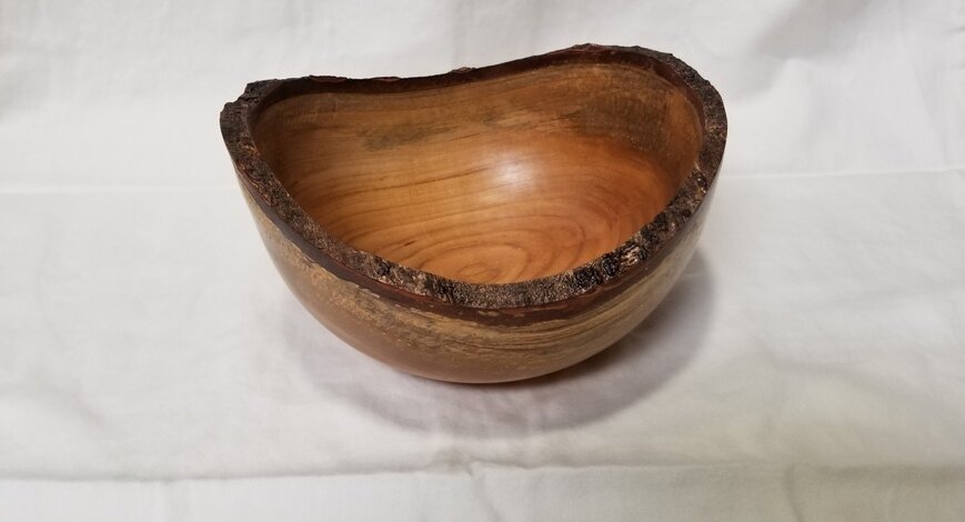  Vern Danielsen natural edge bowl with bark 