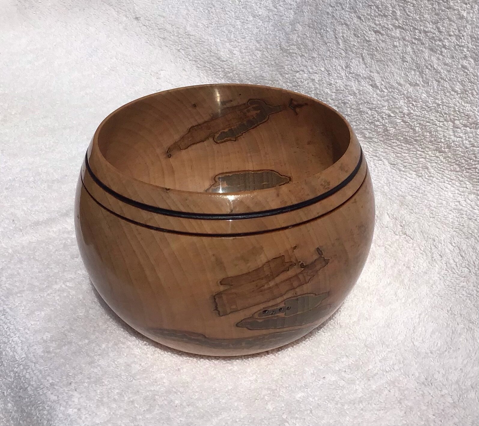  Clinton Scudder spalted maple  bowl 3.75 x 5 