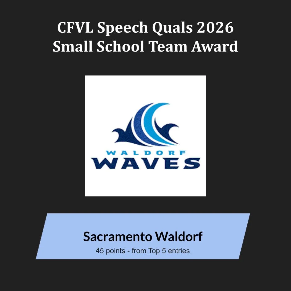 Congrats to @sacwaldorf for winning our speech state qualifier's small school team award!