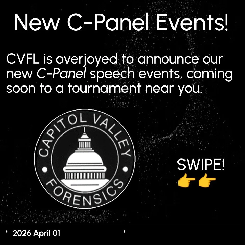 Get ready for our new C-panel speech events, folks.