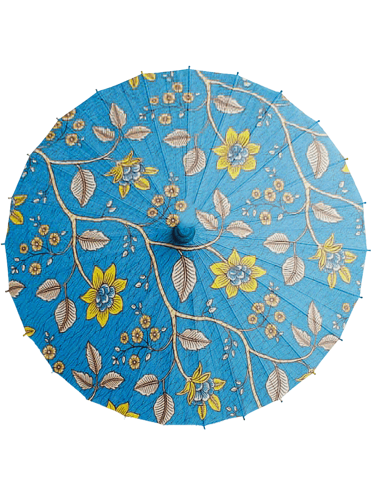 pietersite handmade parasol top view, medium size, with afro-inspired design