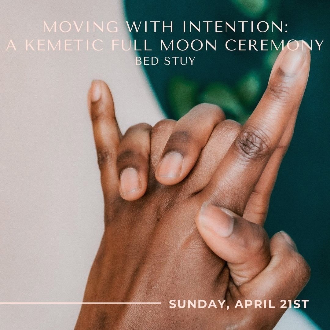 Intentions are your commitments to your actions. Amplify your intentions for your current goals or life journey at the next Full Moon Kemetic Yoga Ceremony I'm leading at @ariseinbrooklyn. Embody your new visual of yourself on Sunday, April 21st @ 7p