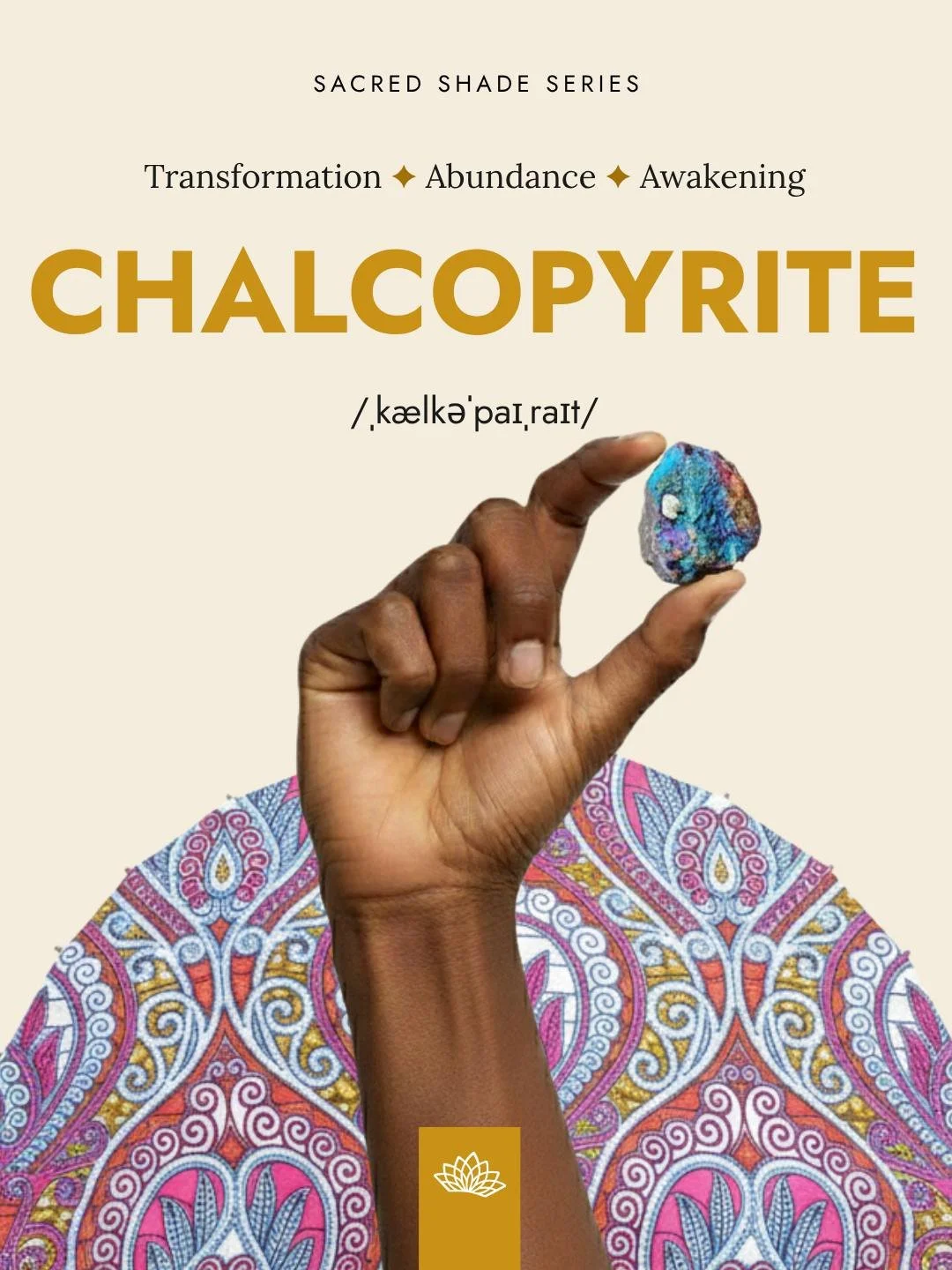✦ Shine With Inner Light ✦
 Where change meets clarity, and confidence meets renewal.

Chalcopyrite shimmers with golden iridescence &mdash; the &ldquo;Stone of the Mystic,&rdquo; awakening higher perception and attracting abundance through transform