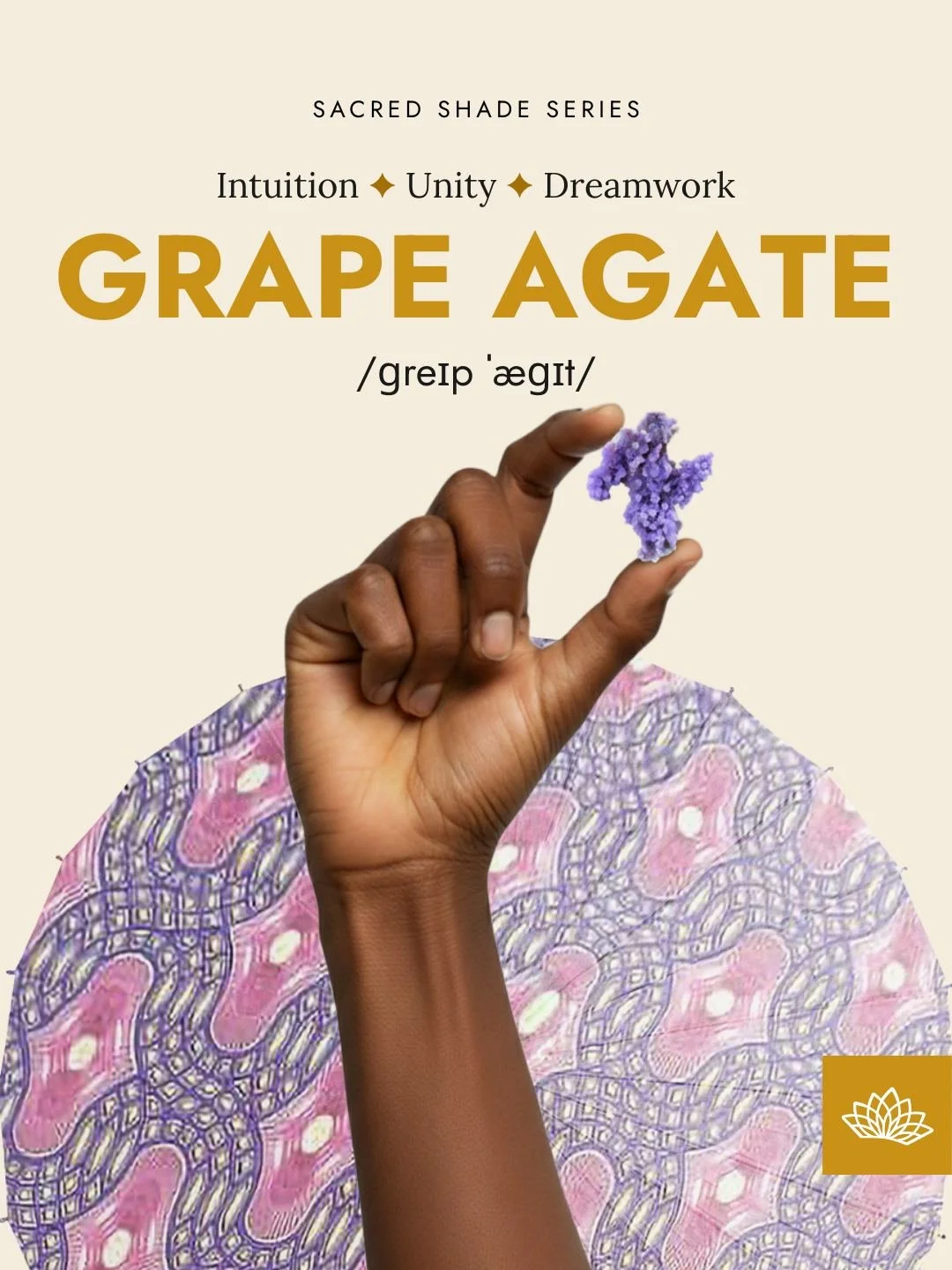 ✦ Dream in Harmony ✦

Grape Agate encourages stillness and connection, helping you notice subtle truths and feel calm in your choices. 
The Grape Agate Parasol mirrors this gentle rhythm, offering shade and a quiet sense of unity wherever you go.

&l