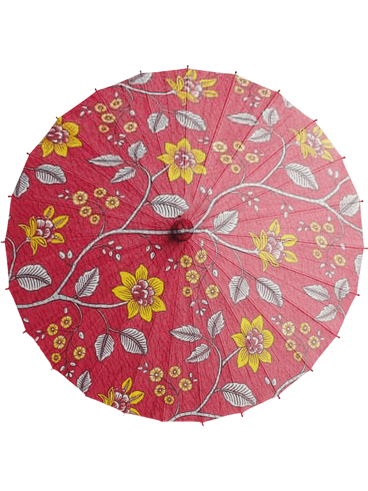 mookaite handmade parasol top view, medium size, with afro-inspired design