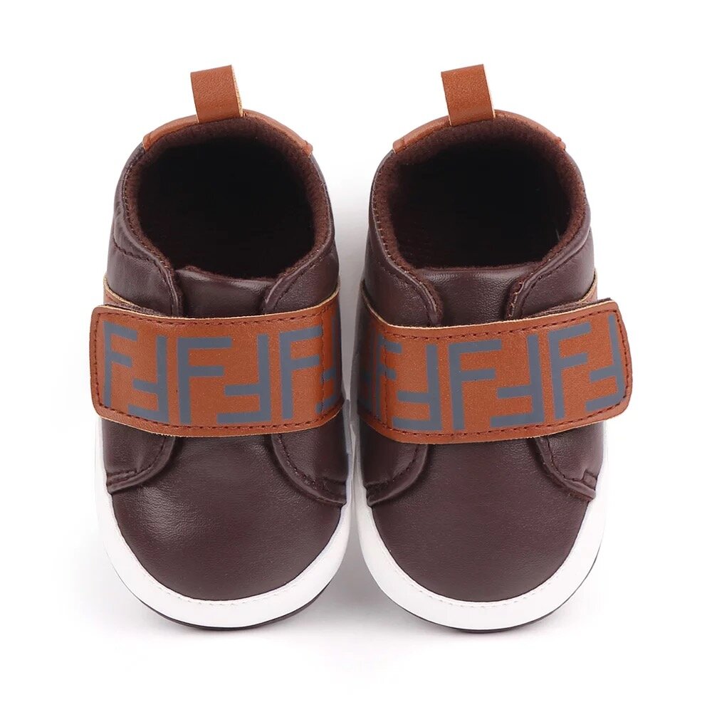 BROWN CHECKERED BABY LOAFERS — bossy kidz