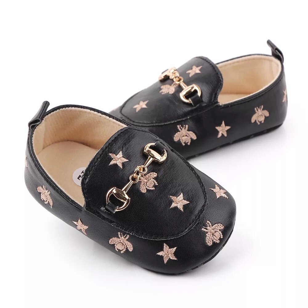 Smelte Gylden Sydøst BLACK BEE PRINT LOAFERS — bossy kidz