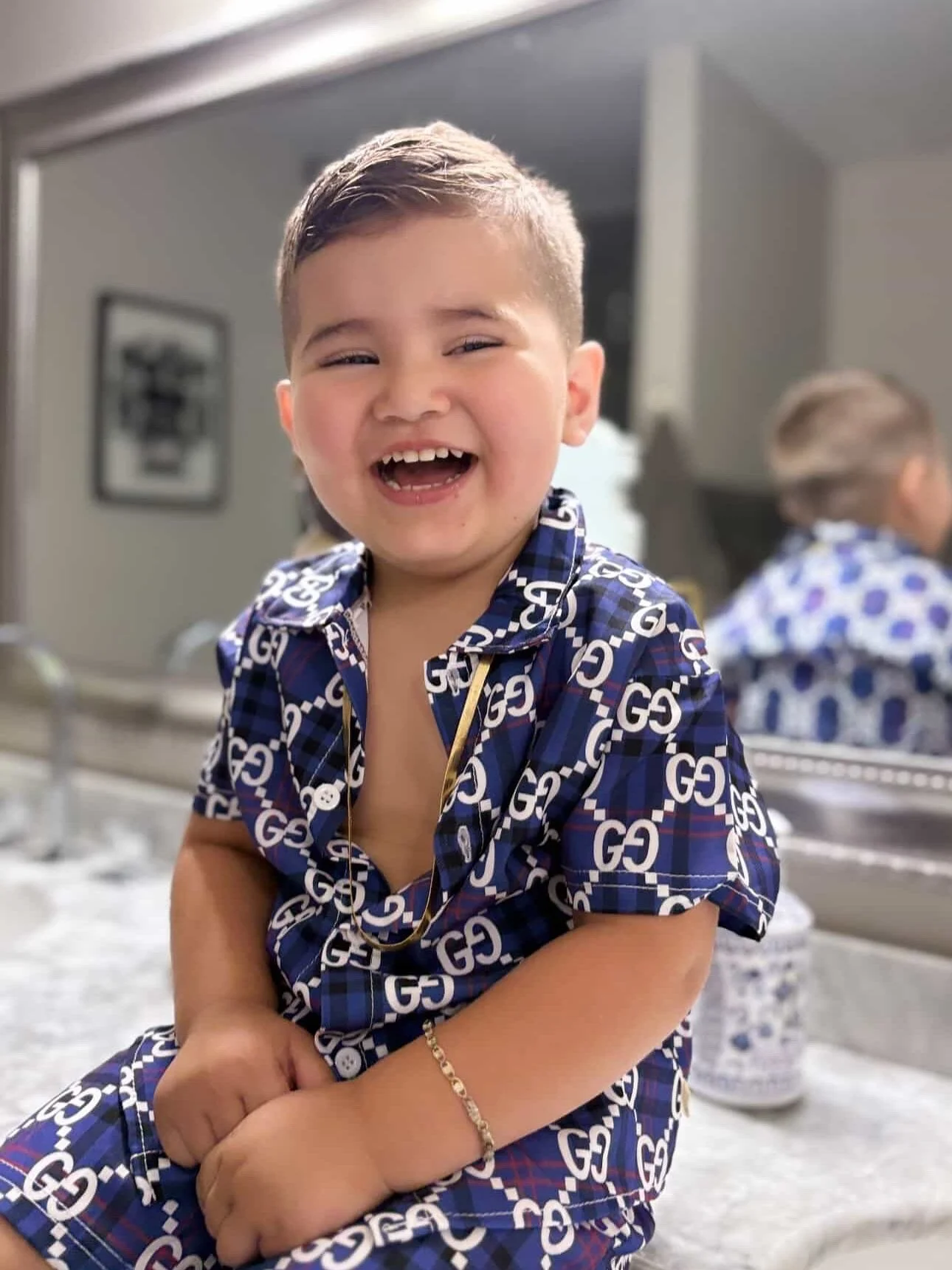 Handsome styled in one of our newest sets 😍😍 available online www.bossykidz.com #kids #kidsstyle #kidsboutique