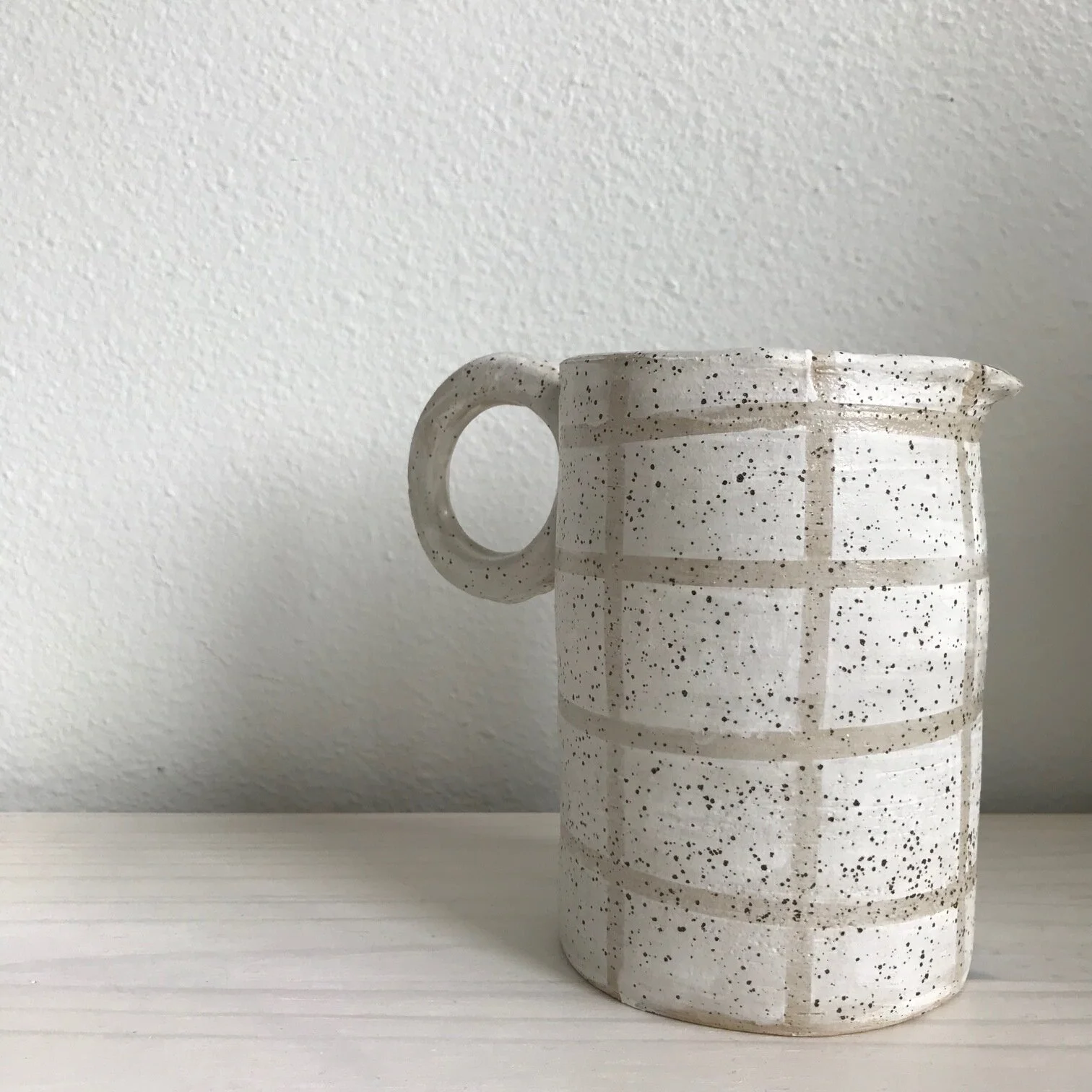 vase | pitcher  - plaid paint 