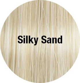 Pale Blonde with Dark Brown Roots