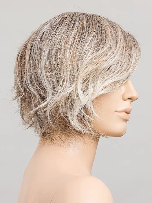 PEARL ROOTED 101.49.48 | Pearl Platinum with Medium Ash Blonde and Lightest Brown with Grey Blend and Shaded Roots