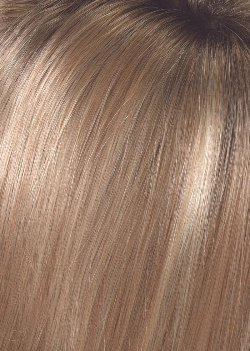 SPARKLING CHAMPAGNE | Medium Brown roots with overall Strawberry Blonde base and soft Golden Blonde highlights