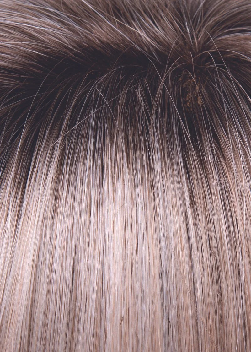 SILKY BEIGE | Light Platinum Blonde with Dark Brown Roots
