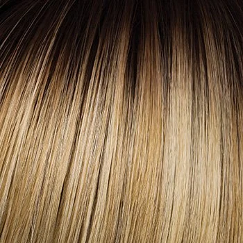 SS-LIGHT-BLONDE | Light Blonde with Golden Highlights &amp; Dark Brown Roots  
