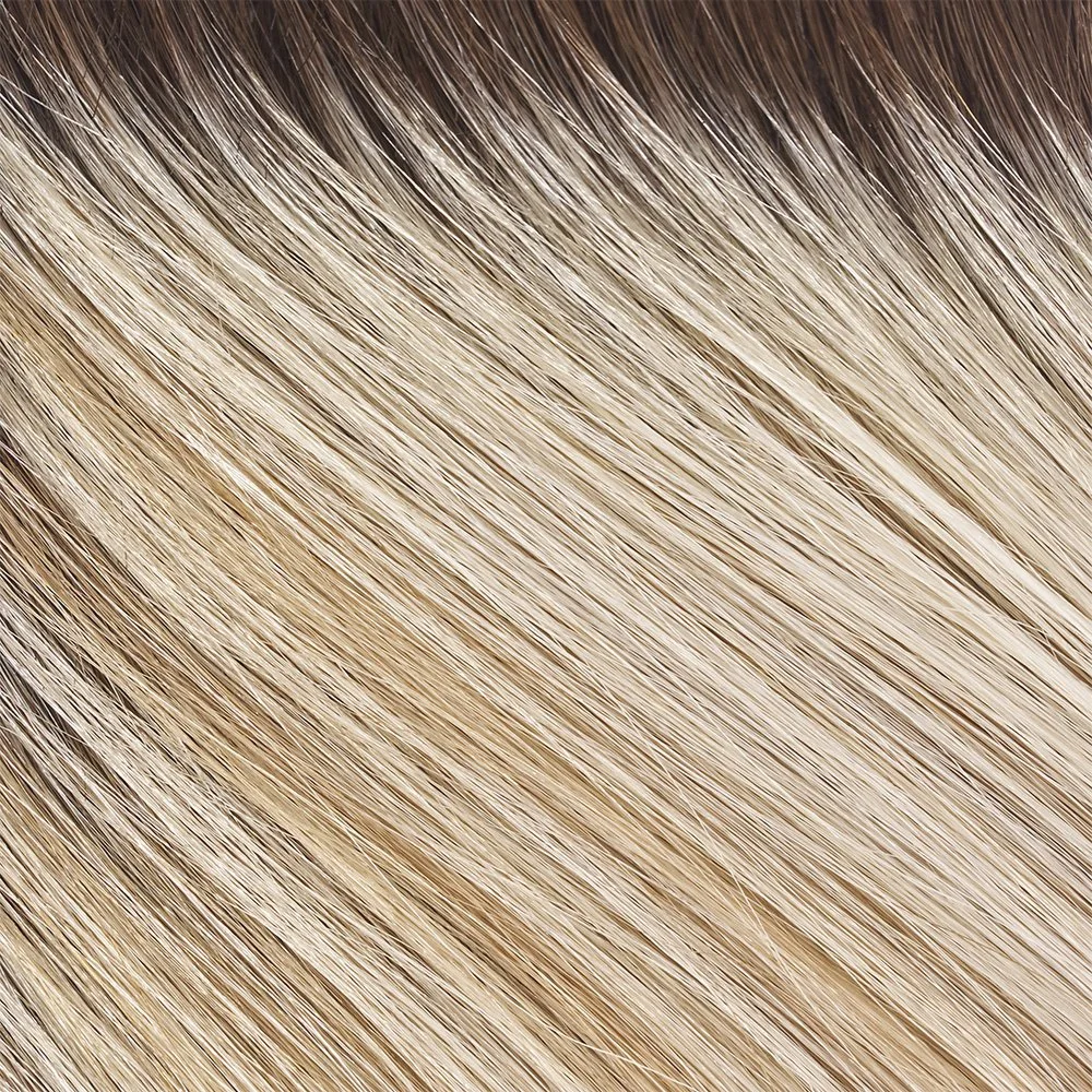 101/88/27S8 CATALINA BLONDE | Pale blonde with Pure White Natural Violet halo highlights, shaded medium brown