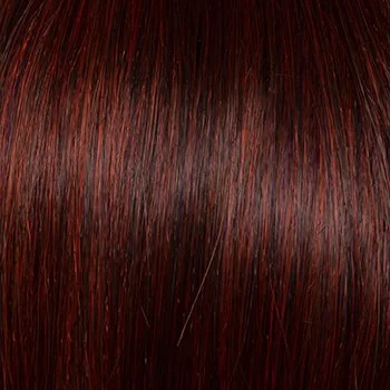 GF132SS SANGRIA | Intense Fiery Red with dark roots and blended highlights for dimension and depth 