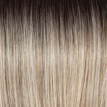 GF16-21SS SS Glazed Sand | A blend of Platinum Blonde and Honey Golden Blonde with Dark Brown Roots 