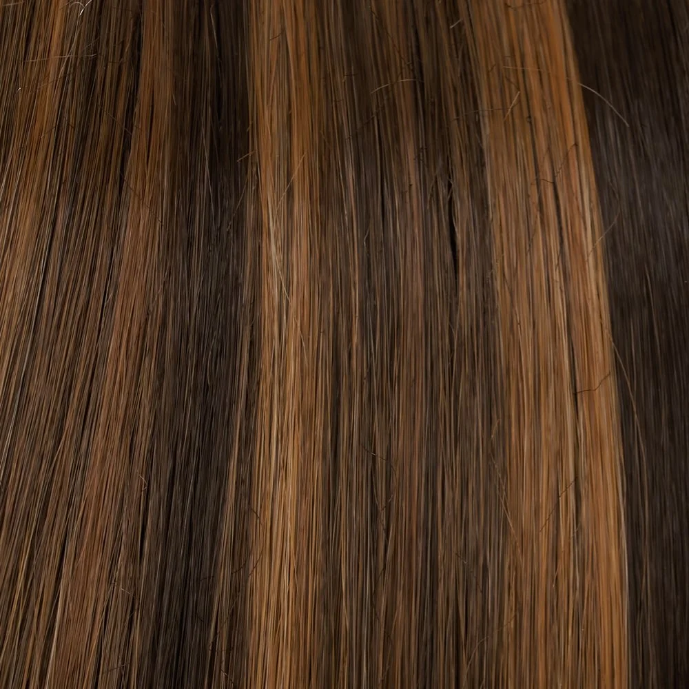  FS6/30/27 TOFFEE TRUFFLE | Brown, Medium Red-Gold, Medium Red-Gold Blonde Blend with Medium Red Gold Blonde Bold Highlights 