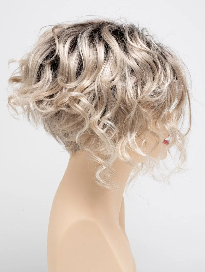 SILKY BEIGE | Light Platinum Blonde with Dark Brown Roots
