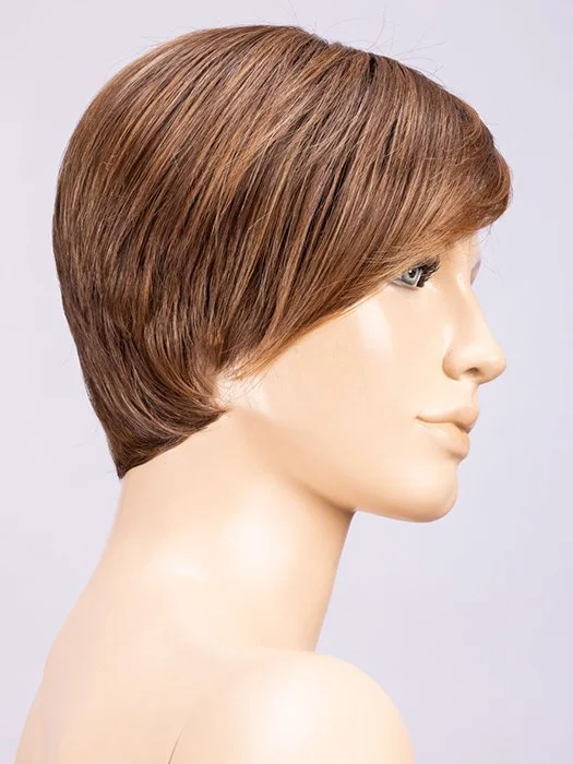 CHOCOLATE ROOTED 830.27.6 | Medium and Dark Brown with Light Auburn and Dark Strawberry Blonde Blend with Shaded Roots
